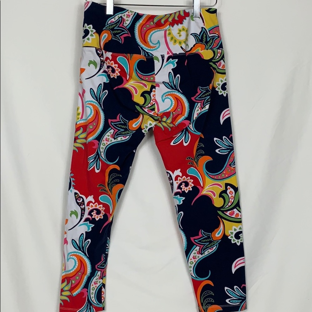 Slim-Sation flowered leggings cropped size Med. - Picture 3 of 4